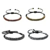 BC ANIL ARJANDAS LUXURY BRACELETS MENS WOMENS NEW STYLE ACCESDORIES MICRO PAVE BLACK CZ STOPPERS BEADS BRIADING MACRAME BRACELET