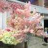 Düğün Çiçekleri Yapay Kiraz Blossom Çok renkli Düğün Dekorasyonu Sakura 39 inç 100 cm Long2089445