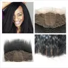 Mongolian Kinky Straight Silk Base 13x4 Lace Frontal 8A Cheap Silk Frontal Closure Italian Coarse Yaki Silk Base Full Lace Frontal Pieces