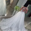 2020 New Romantic Elegant A-line Wedding Dresses Sheer Cap Sleeves Lace Appliques Vestios De Novia Bridal Gowns with Capes Backless 366