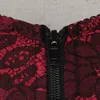 Pasy overbad gorset sexy znośnik zamek błyskawiczny koronki w górę bustier talii hot bielizna S-2XL