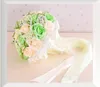 2017 Billiga artificiella bröllopsbuketter i lager Sparkly pärlor rosa och vita brud brudtärna bukett vacker brud vintage hand blomma
