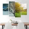 4 Painel moderno HD impressão pintura em tela quatro temporada árvore abstrata cenário pintura wall art pictures decoração de casa