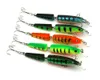 HENGJIA New arrival Minnow Lures fishing lures Jointed Hard Baits fishing tackle (JM002) 10.5CM 9.6G 4#hooks 50pcs