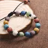 Hot Colated Lava Stone Beads Armband Parfum Essentiële Oliffuser Charms Verstelbare Armband Accessoires Sieraden Dames