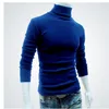 Men Bottoming Tops Fall Slim Sweaters Warm Autumn Turtleneck Sweaters Black Pullovers Clothing For Man Cotton Knitted Sweater Male Sweaters