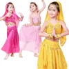 Costume da danza del ventre per bambini, abbigliamento per bambini, danza per bambini, regalo per bambini, danza indiana, 4 pezzi, Top, gonna, fascia, braccialetto, 5 colori4102177