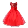 New Style Girl Dress Cute Sequin Sleeveless Vest Princess Lace Dress Baby Kids Party Wedding Bridesmaid Vestido1706275