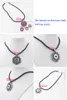 100 new arrival diy snap jewelry black pu leather necklace with 18mm button flower interchangeable snap pendant necklace collier