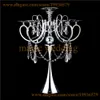 27.5 Alto Ouro Metal Candelabro Candelabro Votiva Velas Casamento Central de casamento - com cadeias acrílicas e grandes lágrimas