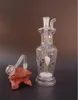 ガラスパイプガラスバブラーガラスガラスオイルリグガラスボングダブルボトムカラー花瓶JH039-10mm