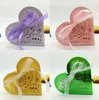 100 scatole di cioccolatini con scatola di caramelle a forma di fiore a forma di cuore vuoto con taglio laser con nastro per regalo di favore per baby shower