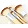 Profissional 4 Pcs Bambu Lidar Com Maquiagem Jogo de Escova de Cosméticos Kit de Ferramentas Em Pó Blush Escovas Make Up Brush presente Frete Grátis