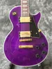 En stock - Guitare électrique personnalisée avec plateau en érable flammé de couleur violette, toutes les couleurs sont disponibles, guitare de haute qualité