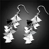 women's sterling silver plated earring 10 pairs a lot mixed style EME55,wholesale fashion 925 silver plate Dangle Chandelier earrings