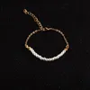 Women pearl bracelets New Simple Handmade pearls Bracelet Gold and silver Chain Bracelets Bangles Jewelry gifts For Women and Girl