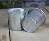 Metal cup Galvanized Succulent Pots Cheap Vintage Rustic Nostalgia Mini Garden Silver Cute Tin Planter Mini Galvanized Buckets