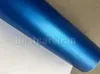 Klistermärken blå satin metallisk vinyl wrap för bil wrap med luftbubbla gratis / luft releae lastbil som täcker beläggar klistermärken storlek 1.52x20m / roll 4