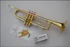 High Quality New Arrival SUZUKI TR-600 B Flat Trumpet Brass Gold Lacquer Bb Musical Instruments with Case Mouthpiece Free Shipping