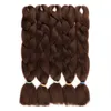 24 cali 100Grams 2x jumbo warkocze syntetyczne warkocze Włosy dwa tonowe Ombre Kolor szydełkowy Hair Hair Extensons