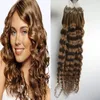 100G Micro Loop Hair Extensy 1G Mongolian Kinky Curly Hair Produkty 100s Capsule Micro Loop Human Hair Extensywki