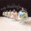 FREE SHIPPING 50PCS Acrylic Clear Mini cake Stand Wedding Favors Party Gifts Birthday Favors Holders Candy Boxes Party Decoration Gifts