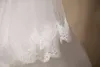 Velos de novia cortos de tul de encaje de una capa, accesorios de boda para niñas, velo de encaje blanco marfil en Stock