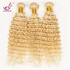 Irina schoonheid haar diepe golf stijl maagdelijke Braziliaanse 613 haarextensions blonde diep krullend 3pcs lot honing lichtste blonde haarbundels