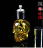 Lampe à alcool portable Crystal Skull, narguilé en verre, pipe à fumer, gongs en verre, plates-formes pétrolières, bongs en verre