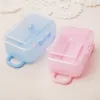Wedding Favors Holder Acrylic Clear Mini Rolling Travel Suitcase Candy Box Baby Shower Party Table Decoration Supplies Gifts