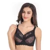 Wholesale-Cyhwr Dames volledige dekking Jacquard Non Patded Lace Sheer Underwire Plus Size BH 34-48 B C D E F G H