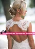 Full Lace Wedding Dresses Cheap V Neck Hollow Back Long Sweep Train Boho Garden Bridal Gown Custom Made Country Style New