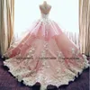 baby pink wedding gowns