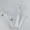 Packung mit 5 Ölbrennerpfeifen aus dickem Glas mit 185 mm, 150 mm, 100 mm und 60 mm, gemischte Farbe, Pyrex-Handpfeife, Ölbrenner-Bubbler zum Rauchen