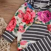 Newest 2PCS Newborn Set Infant Baby Girls Clothes Set Hooded Flower T-Shirt Tops + Striped Pants Girls Outfits Set Kids Clothing For 0-24M