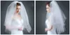 Double Couches Main Longueur Voiles Custom Made Top Qualité Voiles De Mariage Romantique Simple Ruché Accessoires De Cheveux De Mariée Voile Livraison Gratuite