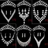 Charmant 3 Pièces Accessoires De Mariée 6 Styles Goujon En Argent Et Clip Couronne De Mariage En Cristal 6 Styles Lot Diadèmes Couronnes Pour Livraison Gratuite