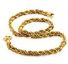 SCHMUCK Top-Qualität, 18 Karat vergoldete Halskette, cooles Design, attraktiver Unisex-Schmuck 610
