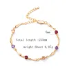 18K Yellow Gold Plated CZ Little Waterdrop Foot Chains Anklets Link for Girls Women for Wedding Party