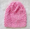 10pcs infant Classic Knit Handmade Waffle cap soft Crochet caps hats Absolutely Adorable baby cap with lily peony daisy flower pink MZ9111