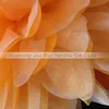 100 peças muito frete grátis feito à mão grande faixa de cadeira de organza flor para uso de decoração de cadeira