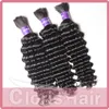 Top Deep Wave Braiding Human Hair Bulk For Micro Braid No Weft Cheap Unprocessed Deep Curly Peruvian Hair Weave Bundles In Bulk 3p5475201