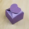 Sweet Love Forme de coeur Faveur de mariage et boîte-cadeau Boîtes d'emballage de bonbons colorées 100pcslot 3898805