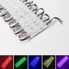 20PCS / String 3 LED 5050 SMD LED-modul RGB Vattentät Ljuslampa DC 12V Annonsera modulljus 400PCS