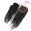 9A cabelo humano brasileiro fechamento de renda parte intermediária três partes 4x4 polegadas fechamento superior cabelo humano cor natural renda frontal cl2937589