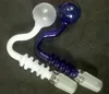 Tubi di fumo colorato Alix Helix curvo Colorized Water Glass Pipe Tubo Bongs Acqua Bong Nail Bowl Pezzi 14 4mm 18 8mm Glass Banger
