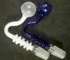 Kleurrijke rokende pijpen helix gebogen gecolied water glazen pijp bongs water bong nagel kom stukken 14 4mm 18 8mm glazen banger