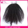 Cabelo humano brasileiro afro crespo encaracolado com fechamento de renda afro crespo encaracolado fechamento de renda completa com pacotes de cabelo 4pcslot2838005