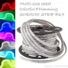 SMD 5050 RGB LED Strips Lights 100M 110 V / 220 V Wodoodporne napięcie + IR Pilot + Zasilanie