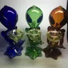 Alien Glass Pipes Glass Smoking Pipe Water Pipes 18 cm Altura Green G Spot Smoking Pipes Bong Water Envío gratis